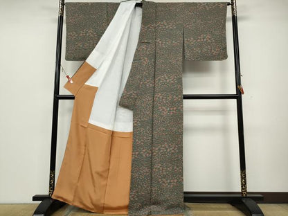平和屋着物●上質な小紋　草花尽くし　正絹　逸品　未使用　CAAZ2445ut