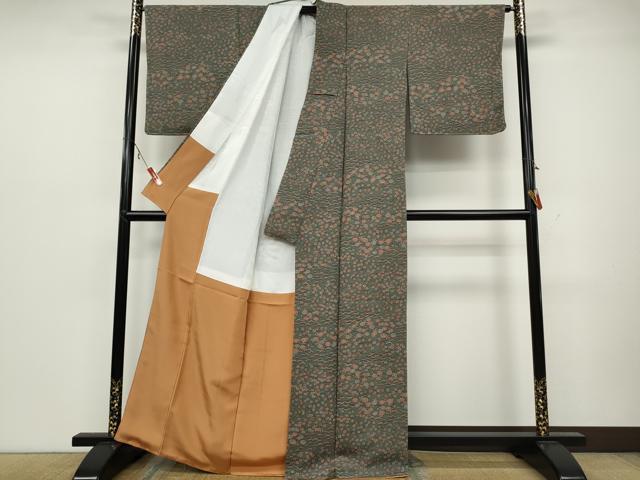 平和屋着物●上質な小紋　草花尽くし　正絹　逸品　未使用　CAAZ2445ut