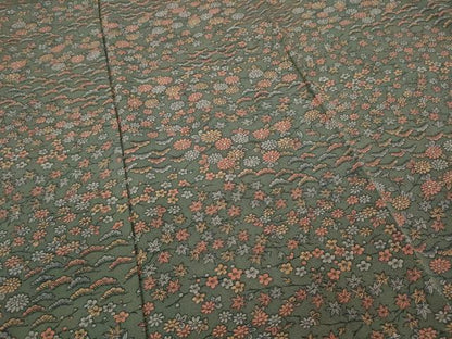 平和屋着物●上質な小紋　草花尽くし　正絹　逸品　未使用　CAAZ2445ut