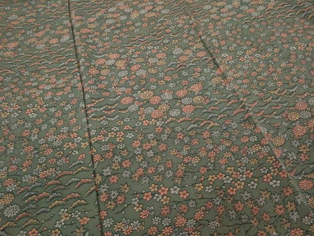 平和屋着物●上質な小紋　草花尽くし　正絹　逸品　未使用　CAAZ2445ut