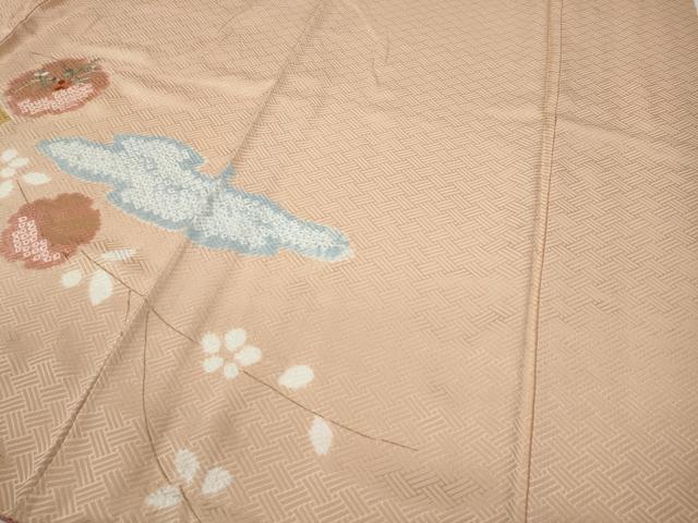平和屋着物●訪問着　絞り　刺繍　雪輪草花文　金彩　正絹　逸品　CAAZ2446ut