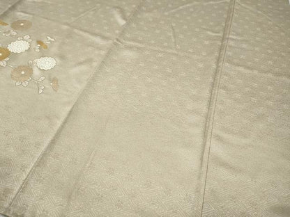 平和屋着物●訪問着 駒刺繍 雲重ね枝花文 金彩 正絹 逸品 未使用 CAAZ2455ut