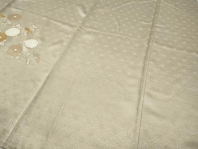 平和屋着物●訪問着 駒刺繍 雲重ね枝花文 金彩 正絹 逸品 未使用 CAAZ2455ut