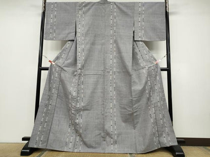 平和屋着物●上質な紬 草花間道 正絹 逸品 CAAZ2476ut