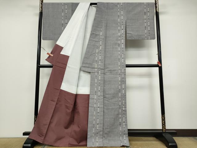 平和屋着物●上質な紬 草花間道 正絹 逸品 CAAZ2476ut
