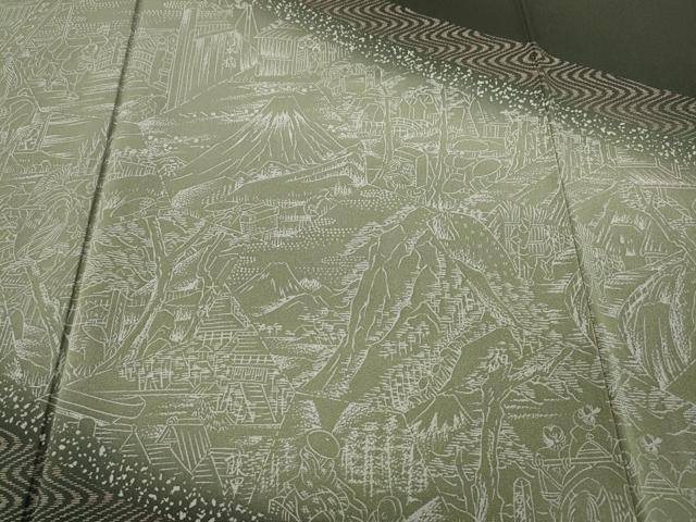 平和屋着物●訪問着　切嵌遠山人物文　暈し染め　正絹　逸品　CAAZ2477ut