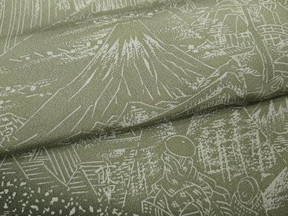 平和屋着物●訪問着　切嵌遠山人物文　暈し染め　正絹　逸品　CAAZ2477ut