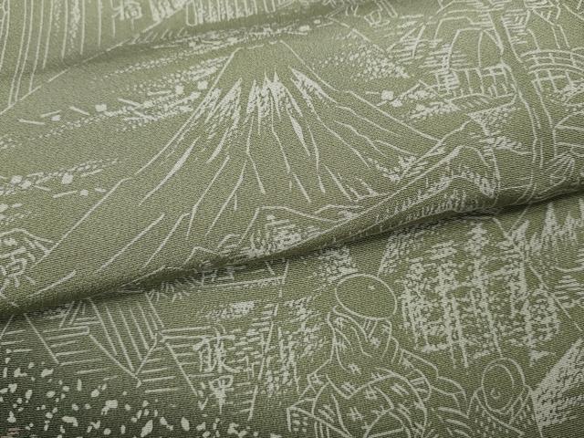 平和屋着物●訪問着　切嵌遠山人物文　暈し染め　正絹　逸品　CAAZ2477ut