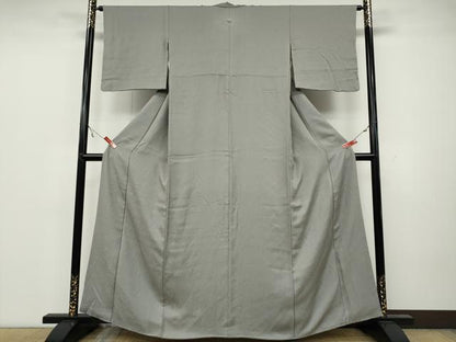 平和屋着物●上質な色無地　枝葉地紋　潤色　正絹　逸品　CAAZ2495ut