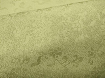 平和屋着物●上質な色無地 花唐草地紋 女郎花色 正絹 逸品 CAAZ2496ut