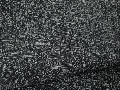 平和屋着物●訪問着　江戸小紋　横段吉祥草花文　黒地　正絹　逸品　CAAZ2500ut