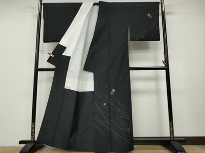 平和屋着物●訪問着 結城紬 100亀甲 露芝文 正絹 逸品 CAAZ2518ut
