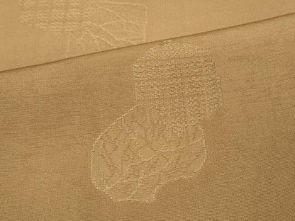 平和屋着物●上質な色無地 吉祥草木地紋 薄香色 正絹 逸品 未使用 CAAZ2520ut