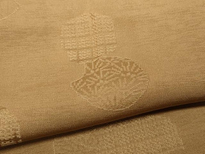 平和屋着物●上質な色無地 吉祥草木地紋 薄香色 正絹 逸品 未使用 CAAZ2520ut