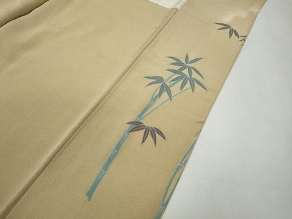 平和屋着物●豪華色留袖　駒刺繍　雪芝草花文　金彩　正絹　逸品　CAAZ2549ut