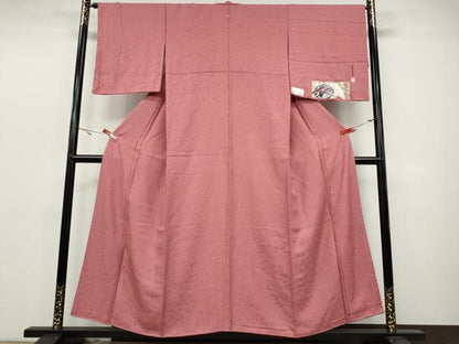 平和屋着物●上質な小紋　作家物　加賀の黒梅染　霞文　反端付き　正絹　逸品　CAAZ2553ut