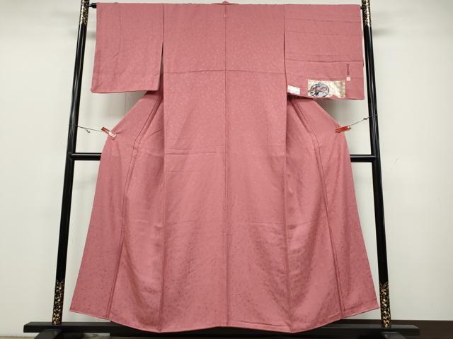 平和屋着物●上質な小紋　作家物　加賀の黒梅染　霞文　反端付き　正絹　逸品　CAAZ2553ut