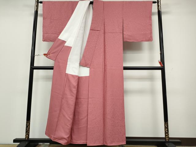 平和屋着物●上質な小紋　作家物　加賀の黒梅染　霞文　反端付き　正絹　逸品　CAAZ2553ut