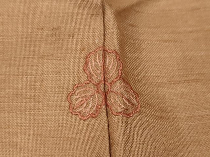 平和屋着物●結城紬 色無地 赤香色 正絹 逸品 CAAZ2565ut