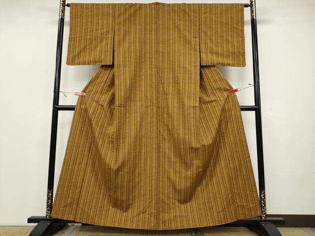 平和屋着物●上質な紬　縞　正絹　逸品　CAAZ2580ut