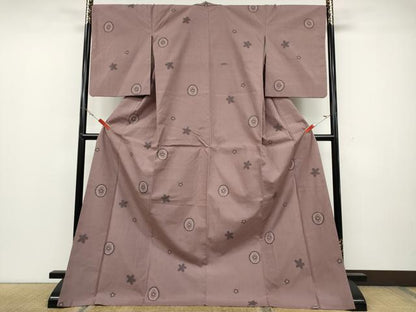 平和屋着物●上質な紬 舞花文 正絹 逸品 CAAZ2581ut