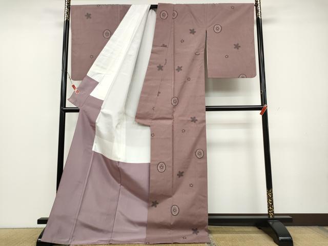 平和屋着物●上質な紬 舞花文 正絹 逸品 CAAZ2581ut