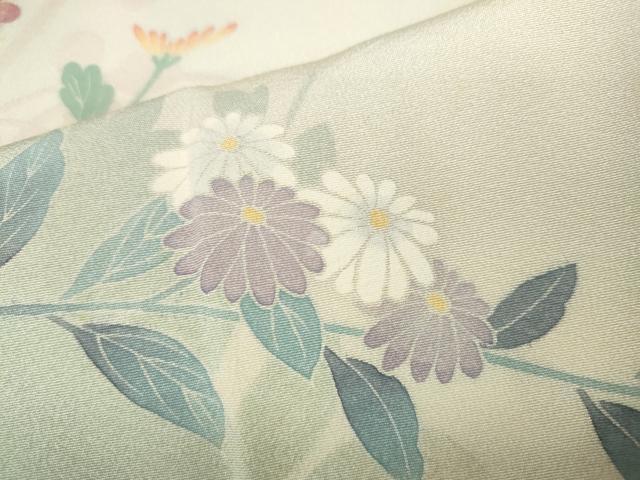 平和屋着物●訪問着　友禅　草花文　正絹　逸品　CAAZ2588ut