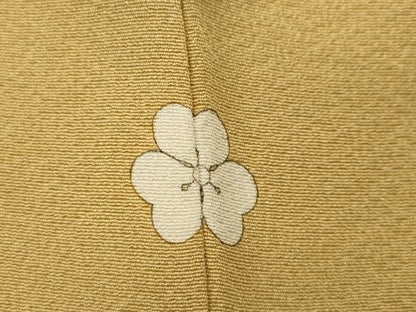 平和屋着物●上質な色無地　霞地紋　玉蜀黍色　正絹　逸品　未使用　CAAZ2596ut