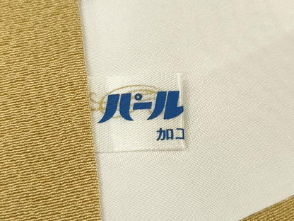 平和屋着物●上質な色無地　霞地紋　玉蜀黍色　正絹　逸品　未使用　CAAZ2596ut