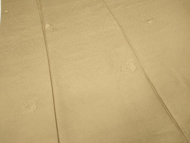 平和屋着物●上質な色無地　花丸地紋　飴色　正絹　逸品　CAAZ2598ut