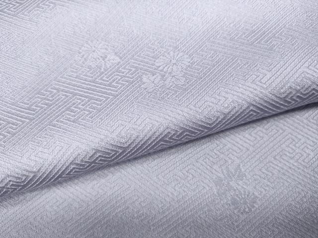 平和屋着物●上質な色無地 紗綾形舞花地紋 白藤色 正絹 逸品 未使用 CAAZ2605ut