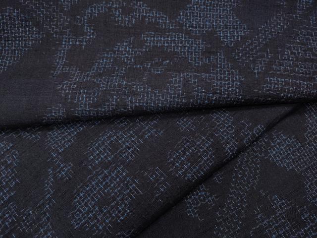 平和屋着物●結城紬　80亀甲　雪輪草花文　正絹　逸品　CAAZ2607ut
