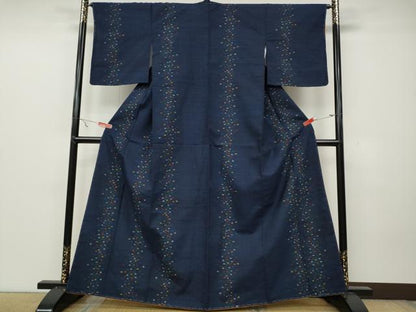 平和屋着物●上質な紬　吉祥間道　正絹　逸品　未使用　CAAZ2611ut
