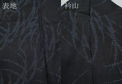 平和屋着物●結城紬　100亀甲　草葉文　正絹　逸品　CAAZ2613ut