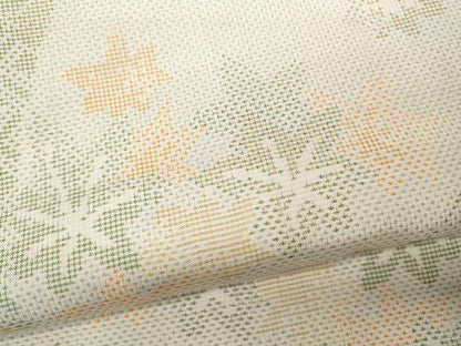 平和屋着物●本場大島紬　白大島　枝楓文　正絹　逸品　CAAZ2614ut