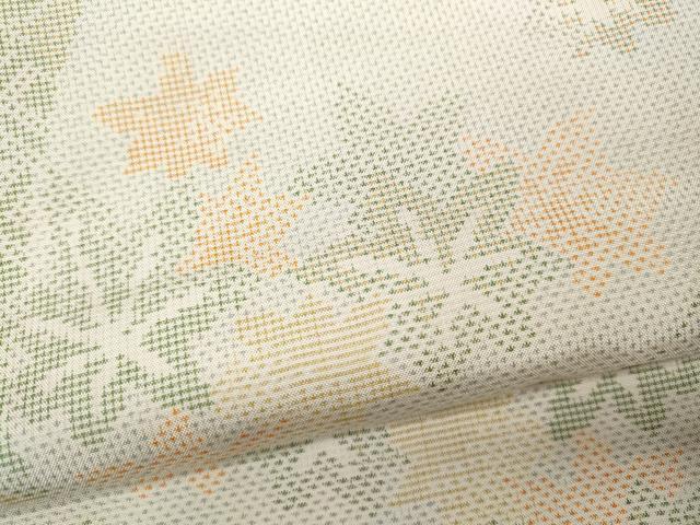 平和屋着物●本場大島紬　白大島　枝楓文　正絹　逸品　CAAZ2614ut