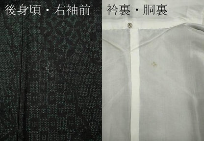 平和屋着物●結城紬 100亀甲 道長吉祥文 正絹 逸品 CAAZ2618ut