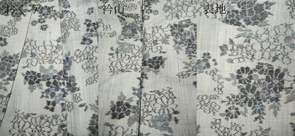 平和屋着物●小千谷紬　舞花文　正絹　逸品　CAAZ2619ut