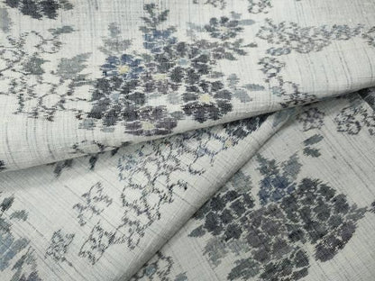 平和屋着物●小千谷紬　舞花文　正絹　逸品　CAAZ2619ut
