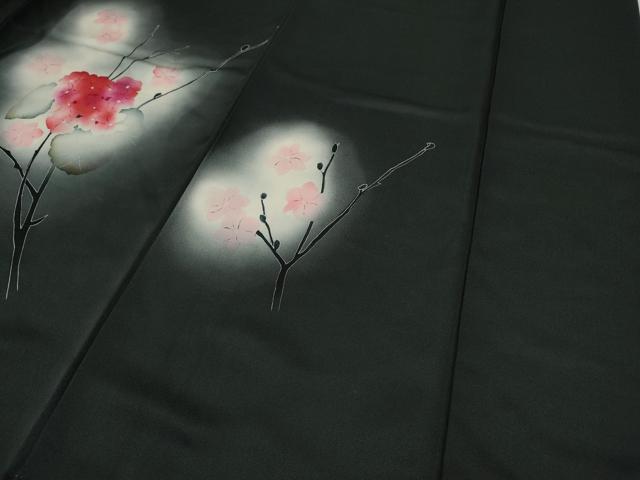 平和屋着物●訪問着　手描き　枝花文　蛍暈し　正絹　逸品　CAAZ2626ut