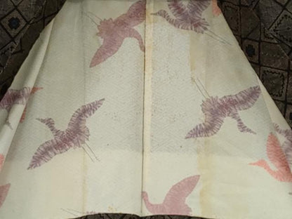 平和屋着物●本場大島紬 龍郷絣 アンサンブル 菱花文 正絹 逸品 CAAZ2658ut