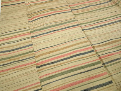 平和屋着物●上質な紬 横段文 正絹 逸品 CAAZ2662ut