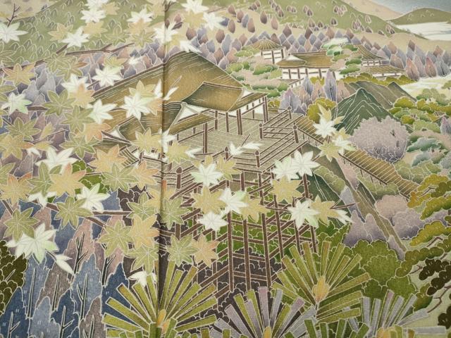 平和屋着物●豪華色留袖　友禅　作家物　清水寺　暈し染め　正絹　逸品　CAAZ2702ut
