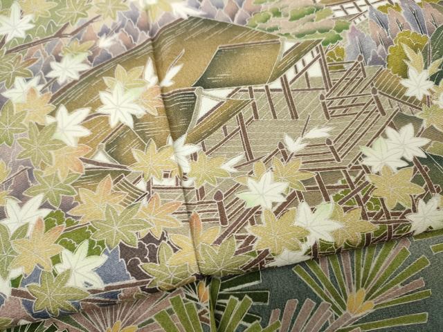 平和屋着物●豪華色留袖　友禅　作家物　清水寺　暈し染め　正絹　逸品　CAAZ2702ut