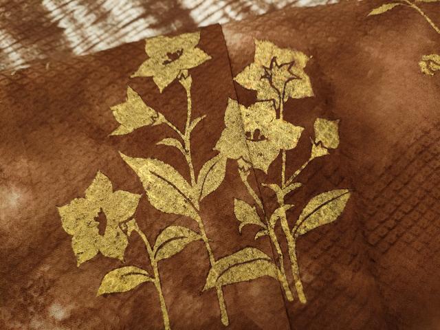 平和屋着物●豪華色留袖　杢目絞り　石庭　金彩　正絹　逸品　未使用　CAAZ2704ut