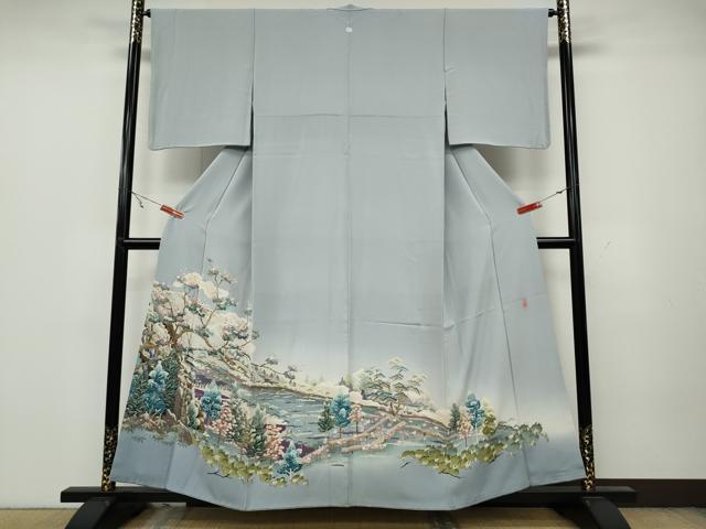 平和屋着物●豪華色留袖 友禅 作家物 風景草花文 暈し染め 鈴乃屋扱い 正絹 逸品 CAAZ2706ut