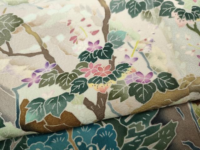 平和屋着物●豪華色留袖 友禅 作家物 風景草花文 暈し染め 鈴乃屋扱い 正絹 逸品 CAAZ2706ut