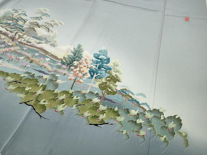 平和屋着物●豪華色留袖 友禅 作家物 風景草花文 暈し染め 鈴乃屋扱い 正絹 逸品 CAAZ2706ut