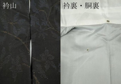 平和屋着物●本場大島紬　蔦の葉花文　やまと誂製　正絹　逸品　CAAZ2707ut
