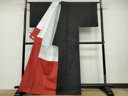 平和屋着物●本場大島紬　蔦の葉花文　やまと誂製　正絹　逸品　CAAZ2707ut